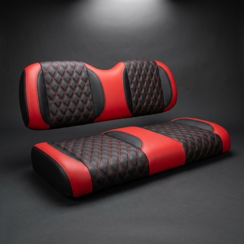 Red two-tone seats