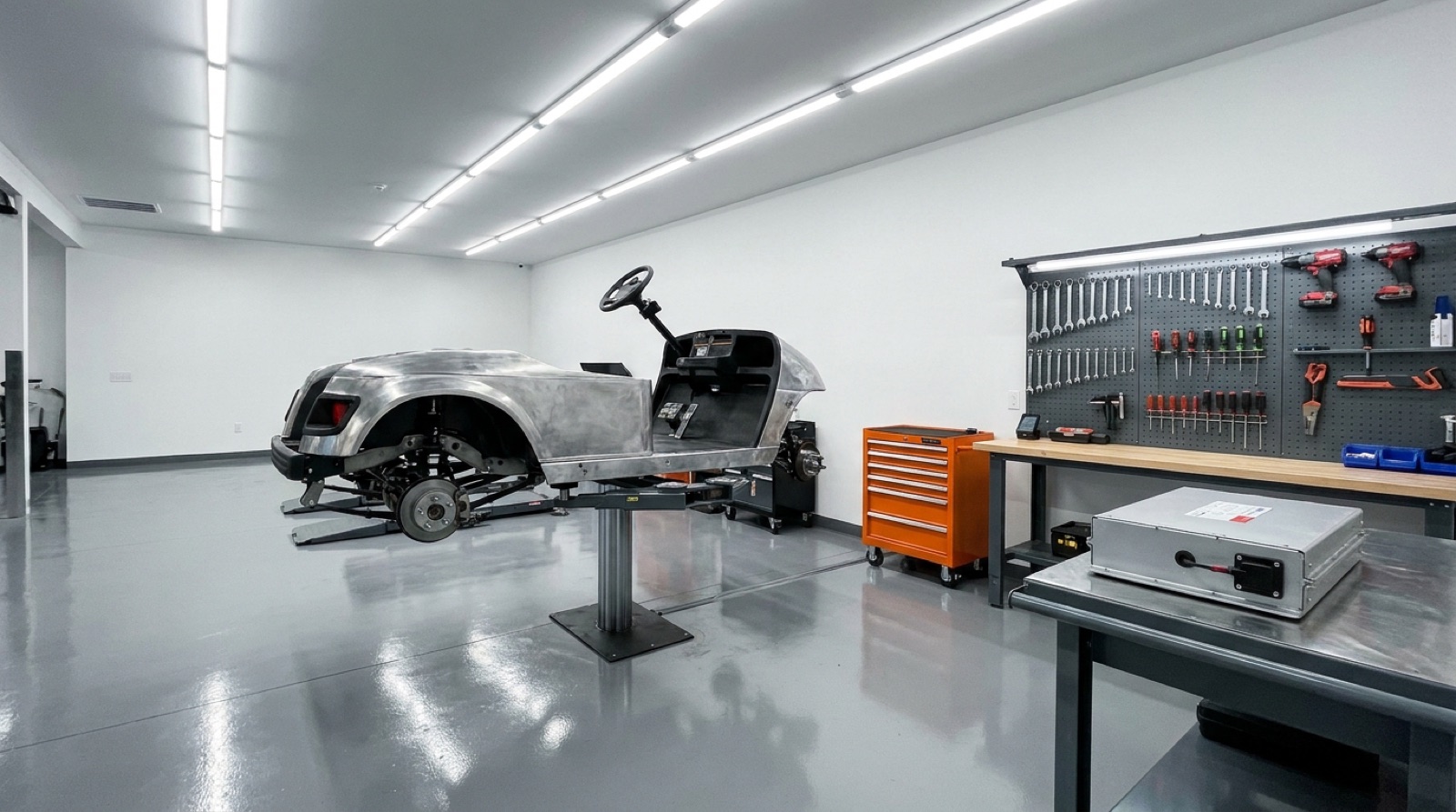 Inside the Alpha Carts custom build shop